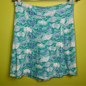 Key West sea shell print cotton skort vintage size S